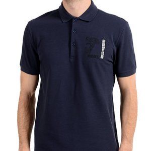 Versace Collection Men's Navy Blue Logo Polo Shirt